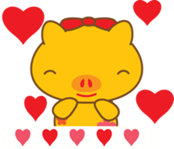 gold pig03 sticker #11130056