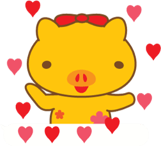 gold pig03 sticker #11130057