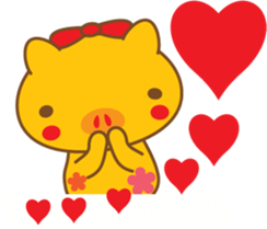 gold pig03 sticker #11130059