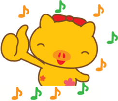 gold pig03 sticker #11130060