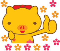 gold pig03 sticker #11130061