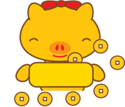 gold pig03 sticker #11130063