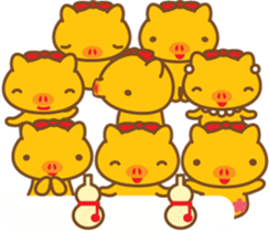 gold pig03 sticker #11130064