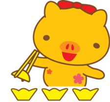 gold pig03 sticker #11130067