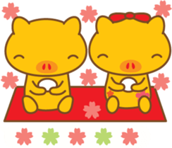 gold pig03 sticker #11130072