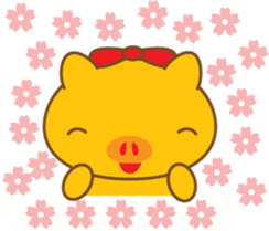 gold pig03 sticker #11130073
