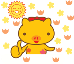 gold pig03 sticker #11130076