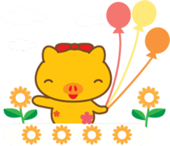 gold pig03 sticker #11130078