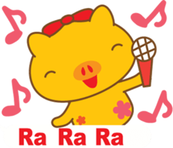 gold pig03 sticker #11130081