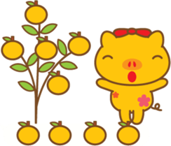 gold pig03 sticker #11130082