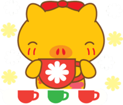 gold pig03 sticker #11130089