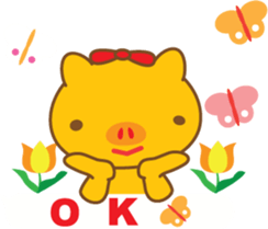 gold pig03 sticker #11130091