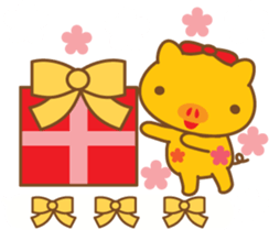 gold pig03 sticker #11130094