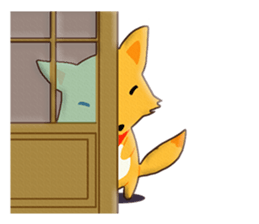 fox and raccoon dog! sticker #11130903