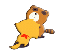 fox and raccoon dog! sticker #11130915