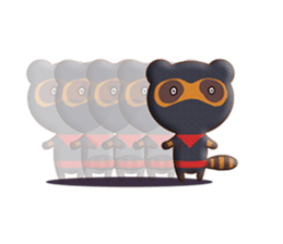 fox and raccoon dog! sticker #11130920