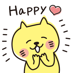 The cat which looks happy