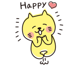 The cat which looks happy sticker #11131188