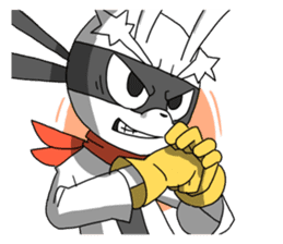 Hero rabbit! sticker #11133094