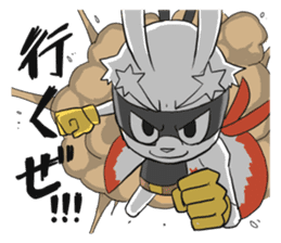 Hero rabbit! sticker #11133111