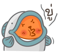 Orange bear one word sticker #11136255