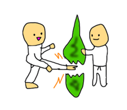 The speech balloons KARATE sticker #11136549