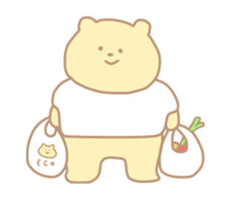 The cute bear which put on a T-shirt. sticker #11136872