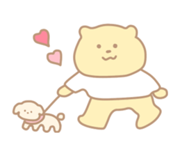 The cute bear which put on a T-shirt. sticker #11136876