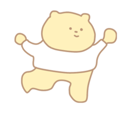 The cute bear which put on a T-shirt. sticker #11136880