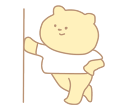 The cute bear which put on a T-shirt. sticker #11136886