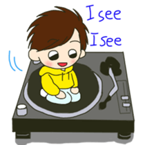 party people DJ boy2  English version sticker #11137709