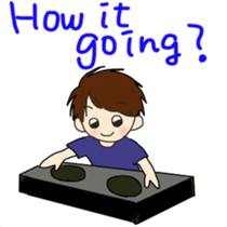 party people DJ boy2  English version sticker #11137717