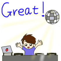 party people DJ boy2  English version sticker #11137722