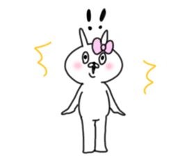 rabbit girl usapun4 sticker #11138075