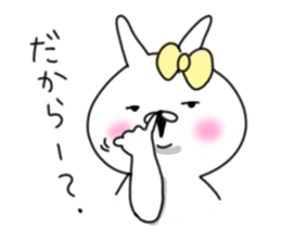 rabbit girl usapun4 sticker #11138082