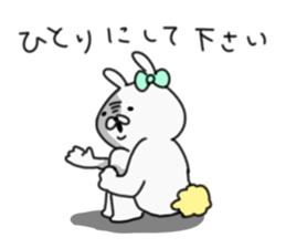 rabbit girl usapun4 sticker #11138102