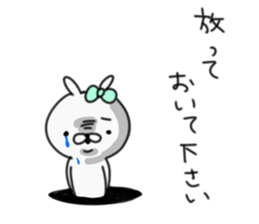 rabbit girl usapun4 sticker #11138103