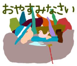 The angel who wishes happines sticker #11139427