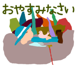 The angel who wishes happines sticker #11139427