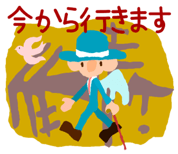 The angel who wishes happines sticker #11139428