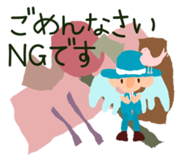 The angel who wishes happines sticker #11139434