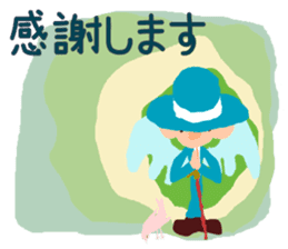 The angel who wishes happines sticker #11139439