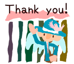 The angel who wishes happines sticker #11139440