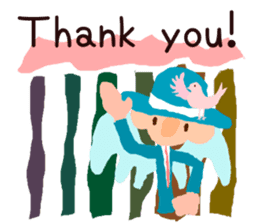 The angel who wishes happines sticker #11139440