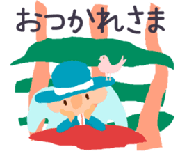 The angel who wishes happines sticker #11139443