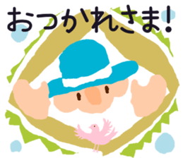 The angel who wishes happines sticker #11139444