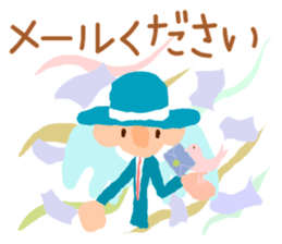 The angel who wishes happines sticker #11139447