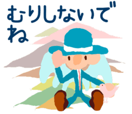 The angel who wishes happines sticker #11139449