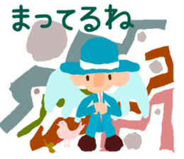 The angel who wishes happines sticker #11139453