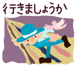 The angel who wishes happines sticker #11139454